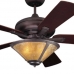 Mission Fan with Amber Coppersmith Light